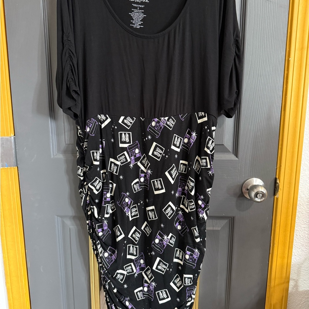 Black and Purple Beetlejuice Dress